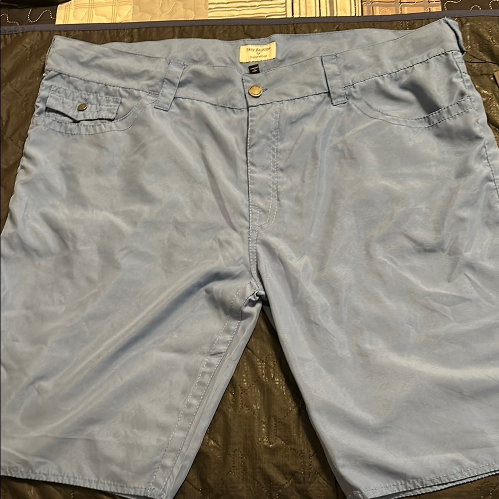 True Religion Misty Blue Swimwear Shorts